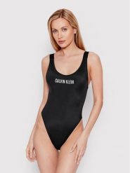 Calvin Klein Swimwear Strój kąpielowy Scoop KW0KW01599 Czarny. Czarne stroje kąpielowe damskie Calvin Klein Swimwear, xs, bez wzorów, z syntetyku. Za 219.99 zł.