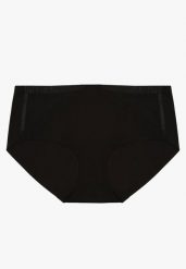 Czarne Majtki Figi High Waist z Bezszwowym Wykończeniem Kolaniris. Czarne majtki damskie Renee, z jeansu. Za 9.99 zł.