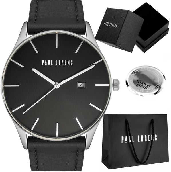 Zegarek męski Paul Lorens - LONGIO-1A1 z grawerem. Zegarki męskie Paul Lorens, bez wzorów. Za 169.00 zł.