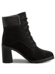 Timberland Botki Allington 6 In Lace U A1JVB/TB0A1JVB0011 Czarny. Czarne botki damskie Timberland, bez wzorów, ze skóry, bez obcasa, na słupku, bez zapięcia. Za 679.99 zł.