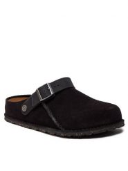 Birkenstock Sandały Lutry 1025323 Czarny. Czarne sandały męskie Birkenstock, bez wzorów, ze skóry, bez zapięcia. Za 399.99 zł.