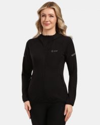 Damska bluza funkcyjna Kilpi MEMPHIS-W. Czarne bluzy damskie Kilpi, bez wzorów, z materiału, bez ramiączek, bez kaptura. Za 473.69 zł.