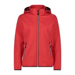 Kurtka damska turystyczna CMP 32A0456. Czerwone kurtki sportowe damskie CMP, s, bez wzorów, bez ramiączek, bez kaptura, trekkingowe. Za 489.90 zł.