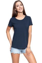 MUSTANG T SHIRT DAMSKI Alina C Embro Blue Nights 1009061 4085. Niebieskie t-shirty damskie Mustang, s, bez wzorów, bez kołnierzyka, bez ramiączek. W wyprzedaży za 39.99 zł.