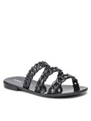 Melissa Klapki Feel + Camila Coutinho 33568 Czarny. Czarne klapki damskie Melissa, bez wzorów, z tworzywa sztucznego, bez obcasa, bez zapięcia. Za 269.99 zł.