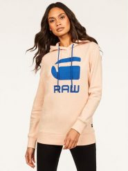 G-Star Raw Bluza Boyfriend Diamond Line Graphic Hooded D16236-A613-B243 Różowy Loose Fit. Czerwone bluzy damskie G-Star Raw, s, bez wzorów, z bawełny, retro, bez ramiączek, bez kaptura. Za 339.99 zł.