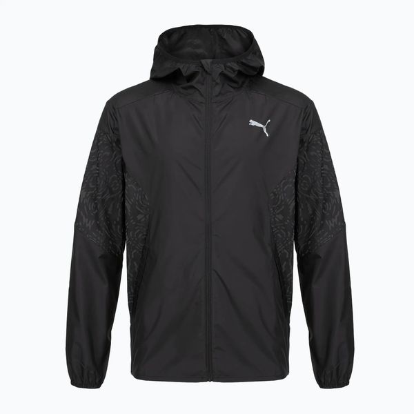 Kurtka do biegania męska PUMA Run AOP Lightweight Jacket. Czarne kurtki męskie Puma, l, bez wzorów, z materiału, bez kaptura, do biegania. Za 199.99 zł.