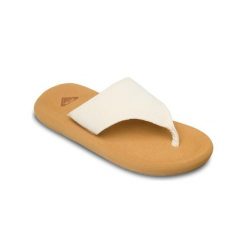 Sandały klapki japonki damskie SAMOLO. Białe klapki damskie Roxy, bez wzorów, bez obcasa, bez zapięcia. Za 149.99 zł.