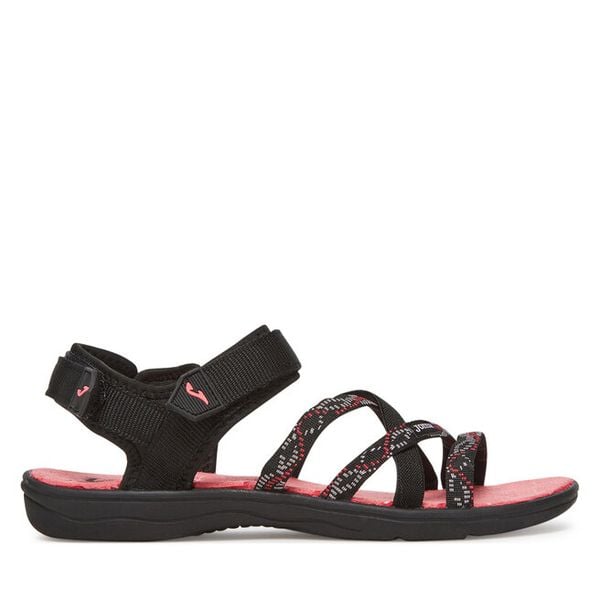 Sandały Joma. Czarne sandały damskie Joma, bez wzorów, bez obcasa, bez zapięcia. Za 79.99 zł.