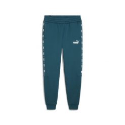 Męskie spodnie dresowe Essentials+ Tape PUMA Cold Green. Zielone spodnie sportowe męskie Puma, m, bez wzorów, z dresówki, na fitness i siłownię. Za 247.00 zł.