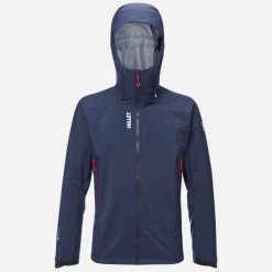 Kurtka Alpinistyczna Millet Kamet GTX. Niebieskie kurtki męskie Millet, na zimę, xs, bez wzorów, z gore-texu, z kapturem. Za 1,990.10 zł.