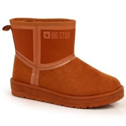 Śniegowce na platformie Big Star W INT1751A camel brązowe. Brązowe śniegowce damskie z materiału, bez zapięcia. Za 217.00 zł.