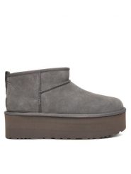 Ugg Śniegowce W Classic Ultra Mini Platform 1135092 Szary. Szare śniegowce damskie UGG, ze skóry, bez zapięcia. Za 759.99 zł.