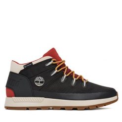 Trzewiki Timberland. Czarne botki męskie Timberland, bez wzorów, bez obcasa, bez zapięcia. Za 549.99 zł.