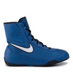 Buty bokserskie Nike. Niebieskie buty sportowe męskie Nike, bez wzorów, bez zapięcia. Za 319.99 zł.