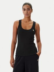 Guess Top V4YP06 cK8RT2 Czarny Regular Fit. Czarne topy damskie Guess, xs, z aplikacjami, z wiskozy, bez kołnierzyka, bez ramiączek. Za 159.99 zł.