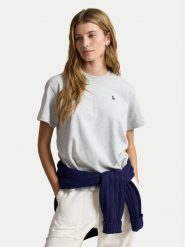 Polo Ralph Lauren T-Shirt 211B17798001 Szary Regular Fit. Szare t-shirty damskie Polo Ralph Lauren, s, bez wzorów, z bawełny, bez kołnierzyka, bez ramiączek. Za 549.99 zł.