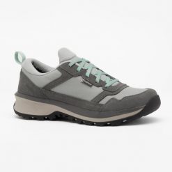 Buty turystyczne damskie Quechua NH500 niskie skóra wodoodporne. Niebieskie obuwie trekkingowe damskie QUECHUA, ze skóry, bez zapięcia. Za 249.99 zł.