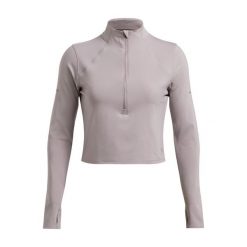 Longsleeve do biegania damski Under Armour Launch Elite Half Zip. Szare koszulki sportowe damskie Under Armour, xs, bez wzorów, bez ramiączek, do biegania. Za 239.99 zł.