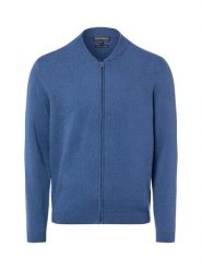 Finshley & Harding Męski kardigan z zawartością kaszmiru Mężczyźni Bawełna niebieski marmurkowy, XXL. Niebieskie swetry męskie Finshley & Harding, m, bez wzorów, z bawełny, eleganckie, bez kołnierzyka, bez ramiączek. Za 349.95 zł.