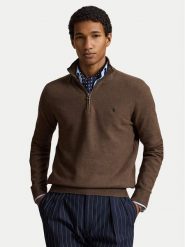 Polo Ralph Lauren Sweter 710B18060002 Brązowy ciemny Regular Fit. Brązowe swetry męskie Polo Ralph Lauren, m, bez wzorów, z bawełny, bez kołnierzyka, bez ramiączek. Za 806.99 zł.