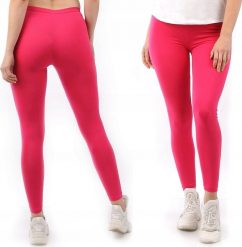 Legginsy damskie długie Polskie Getry Bawełniane Różowe XXXL. Czerwone legginsy damskie LAEMI, bez wzorów, z bawełny. Za 32.99 zł.