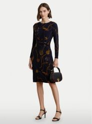 LAUREN RALPH LAUREN Sukienka codzienna 250957702 Granatowy Slim Fit. Niebieskie sukienki damskie Lauren Ralph Lauren, na co dzień, bez wzorów, z syntetyku, bez kołnierzyka, bez ramiączek, proste. Za 579.99 zł.