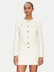 Morgan Marynarka 251-VOYA Écru Slim Fit. Marynarki i żakiety damskie Morgan, bez wzorów, z syntetyku, bez kołnierzyka, bez ramiączek. Za 299.99 zł.