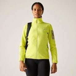 Damska bluza polarowa Ralina z zamkiem błyskawicznym. Żółte bluzy damskie Regatta, bez wzorów, z elastanu, bez ramiączek, bez kaptura. Za 229.99 zł.