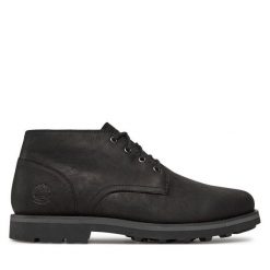 Trzewiki Timberland. Czarne botki męskie Timberland, bez wzorów, bez obcasa, bez zapięcia. Za 639.99 zł.