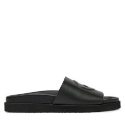Klapki G-Star. Czarne klapki damskie G-Star, bez wzorów, retro, bez obcasa, bez zapięcia. Za 221.99 zł.