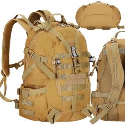 Plecak turystyczny Springos pojemny na wędrówki zieleń. Zielone plecaki męskie Springos, bez wzorów, z materiału, militarne. Za 74.95 zł.