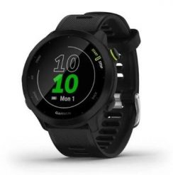 Garmin Forerunner 55 czarny. Czarne zegarki sportowe Garmin, z aplikacjami, do biegania. Za 698.00 zł.