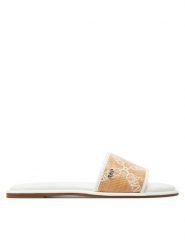 MICHAEL Michael Kors Klapki Saylor 40S4SYFS2Y Brązowy. Brązowe klapki damskie MICHAEL Michael Kors, bez wzorów, ze skóry, bez obcasa, bez zapięcia. Za 499.99 zł.