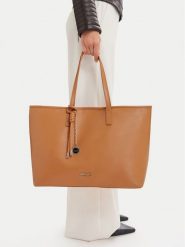 Nine West Torebka CEO-SILK AVENUE-LDA8889 Brązowy jasny. Brązowe shopperki damskie Nine West, bez wzorów, ze skóry, bez dodatków. Za 279.99 zł.