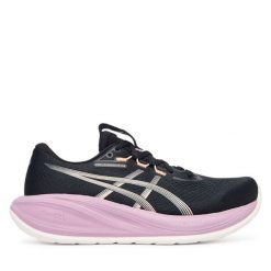 Buty do biegania Asics. Czarne obuwie sportowe damskie Asics, bez wzorów, bez zapięcia, do biegania. Za 659.99 zł.