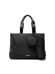 Jenny Fairy Torebka RD6094 Czarny. Czarne shopperki damskie Jenny Fairy, bez wzorów, z materiału, bez dodatków. Za 101.98 zł.