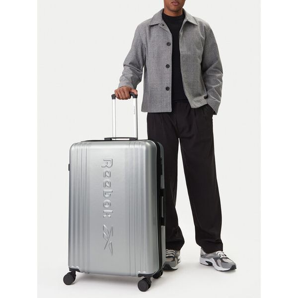 Walizka duża Reebok. Szare walizki damskie Reebok, bez wzorów, duże. Za 349.99 zł.