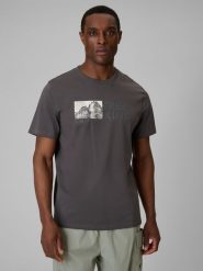 4F T-shirt regular z nadrukiem męski - szary XL. Szare t-shirty męskie 4F, m, bez wzorów, z bawełny, bez kołnierzyka, bez ramiączek. Za 59.99 zł.