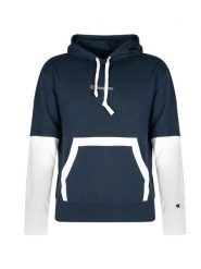Champion Bluza Hoodie | 215283 | Mężczyzna | Biały, Granatowy. Białe bluzy męskie Champion, m, z aplikacjami, z bawełny, bez kaptura. W wyprzedaży za 219.00 zł.