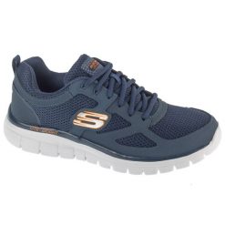 Buty sportowe Sneakersy męskie, Burns-Agoura. Niebieskie buty sportowe męskie Skechers, bez wzorów, bez zapięcia. Za 199.99 zł.