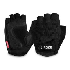 Rękawiczki rowerowe unisex SIROKO Aero. Czarne rękawiczki damskie SIROKO, bez wzorów, z nylonu. W wyprzedaży za 72.95 zł.