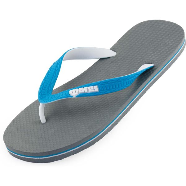 Szare i Niebieskie Klapki Męskie Rozmiar 43 - Komfort i Styl. Niebieskie klapki męskie MARES, bez wzorów, bez zapięcia. Za 131.99 zł.