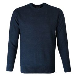 Męski Sweter Pako Jeans - Wełniany - Granatowy Melanż. Niebieskie swetry męskie Pako Jeans, l, bez wzorów, z dzianiny, eleganckie, bez kołnierzyka, bez ramiączek. Za 199.00 zł.