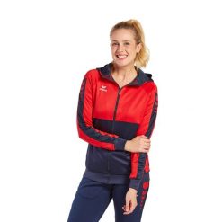 Kurtka treningowa z kapturem dla kobiet Erima Six Wings. Czerwone kurtki sportowe damskie Erima, xs, bez wzorów, bez ramiączek, z kapturem, do piłki ręcznej. Za 252.00 zł.