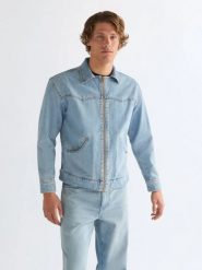 MESKA KURTKA JEANSOWA WRANGLER TRAILRIDER JACKET DOVE WING 112378055. Kurtki męskie Wrangler, xl, bez wzorów, z jeansu, bez kaptura. Za 219.99 zł.