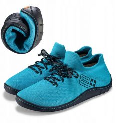 SH5010W Buty damskie BAREFOOT MERINO turkusowy/czarny 40. Czarne obuwie sportowe damskie Spokey, bez wzorów, bez zapięcia. Za 446.44 zł.