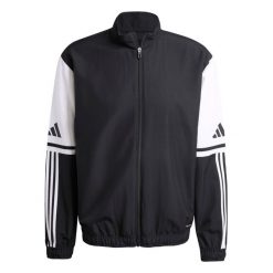 Kurtka z dresu adidas Squadra25 Presentation. Białe kurtki męskie Adidas, bez wzorów, z dresówki, bez kaptura. W wyprzedaży za 184.45 zł.
