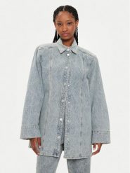 Gestuz Koszula jeansowa Gianna 10908941 Niebieski Relaxed Fit. Niebieskie koszule damskie Gestuz, bez wzorów, z bawełny, bez kołnierzyka, bez ramiączek. Za 399.99 zł.