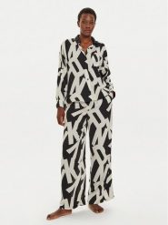 DKNY Komplet koszula i spodnie materiałowe YI90019 Beżowy Regular Fit. Brązowe koszule damskie DKNY, bez wzorów, z materiału. Za 539.99 zł.